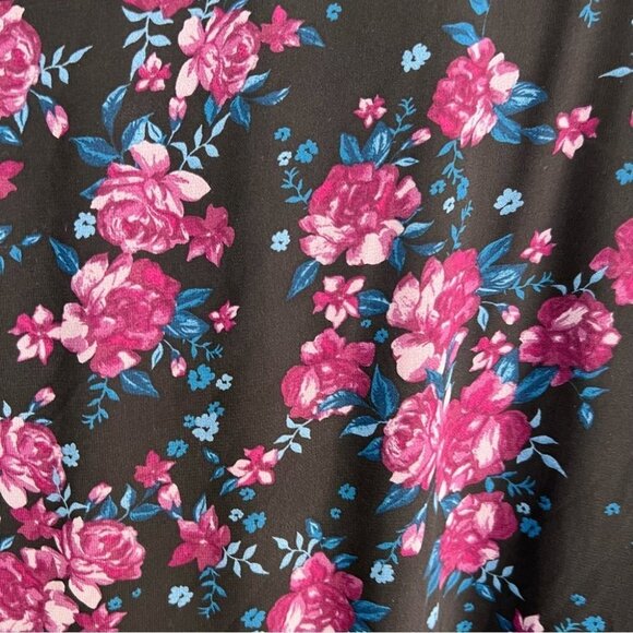 Torrid Floral Print Chiffon Lace Up Blouse Size 3x - Picture 6 of 9